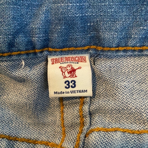 Men’s True Religion Straight Jeans. 33 w 32inseam - Picture 3 of 4